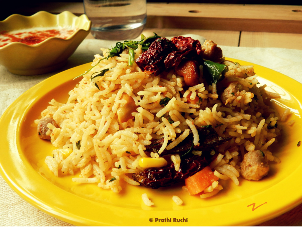 Carrot coriander rice E2