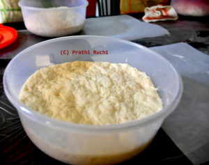 Nicely risen Bread dough, ready to be punched & rolled.